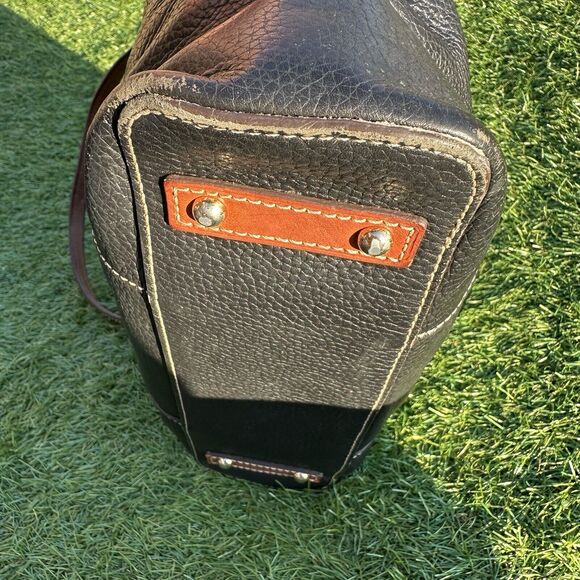 Dooney and Bourke‎ Lexington Shopper Black Brown Genuine Pebble Leather - Picture 9 of 16